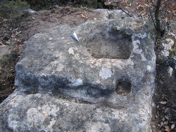 Ebauche de pressoir rupestre